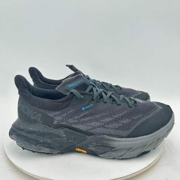 Hoka One One Speedgoat 5 Gore-Tex Low men Size 9.5D 1127912-BBLC Black Shoes - Picture 4 of 14